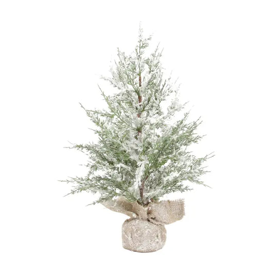 Flocked Cedar Tree - Small