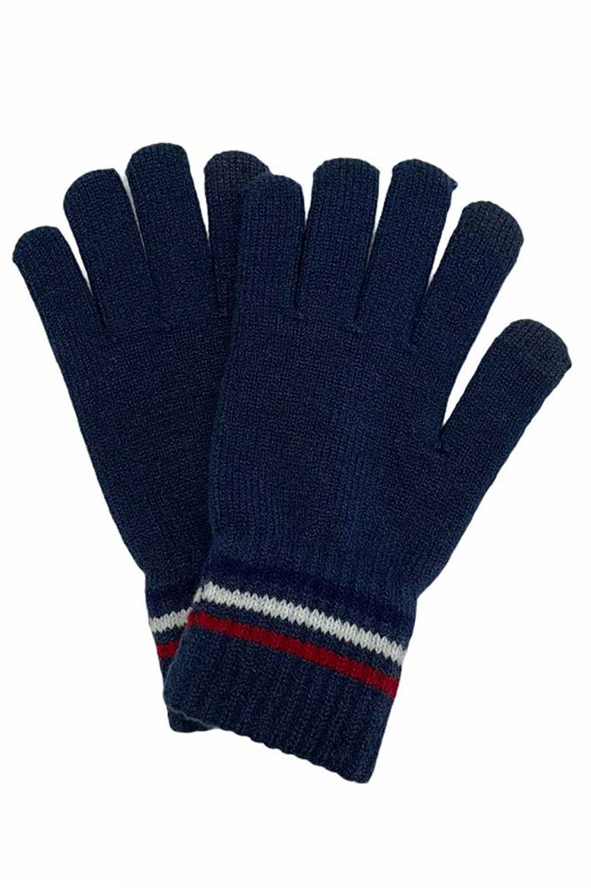 Hana - Stripe Knit Touch Gloves