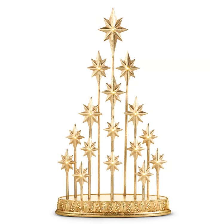 Lighted Star Mantel Decor
