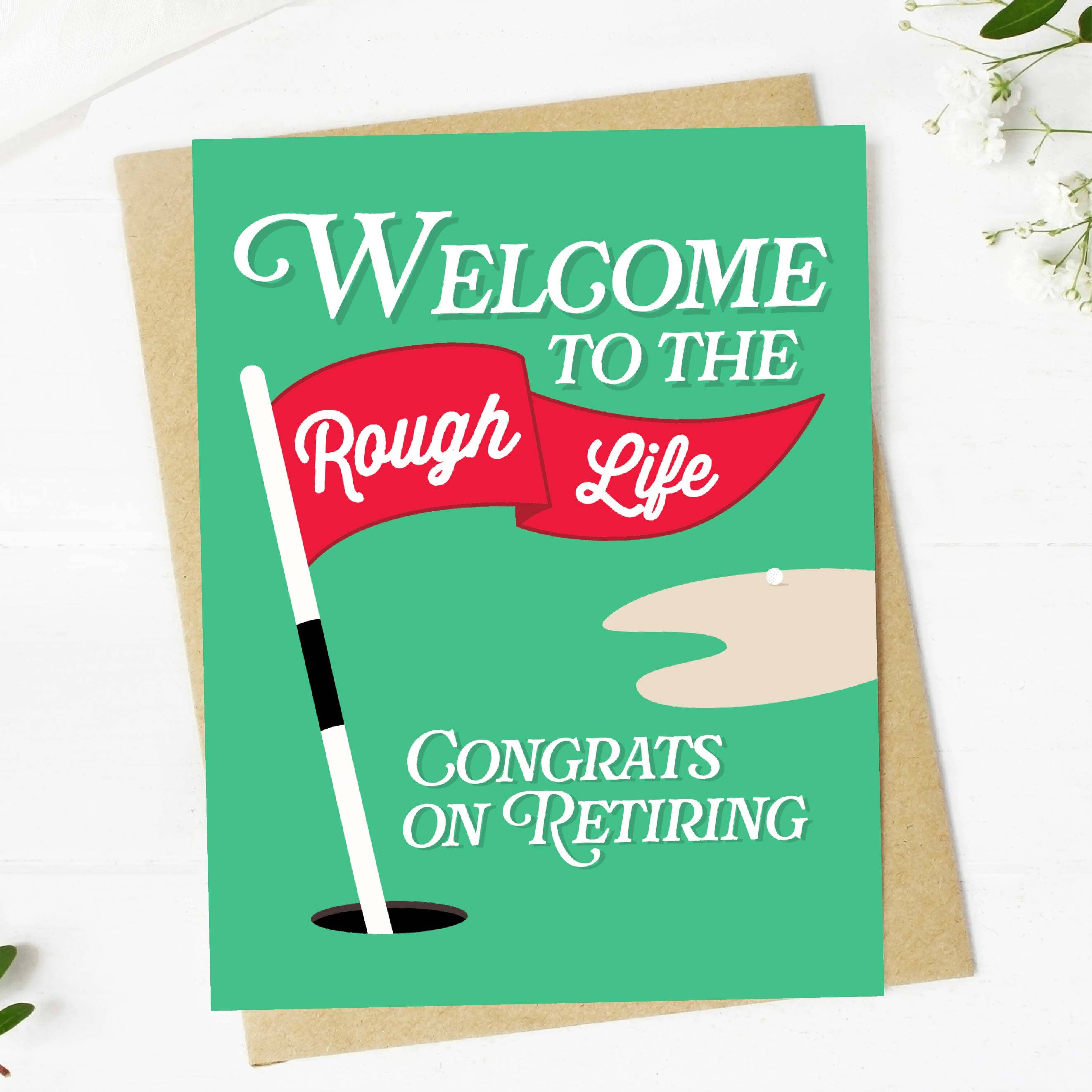 Big Moods - "Welcome to the Rough Life" Golf Retirement Greeting Card