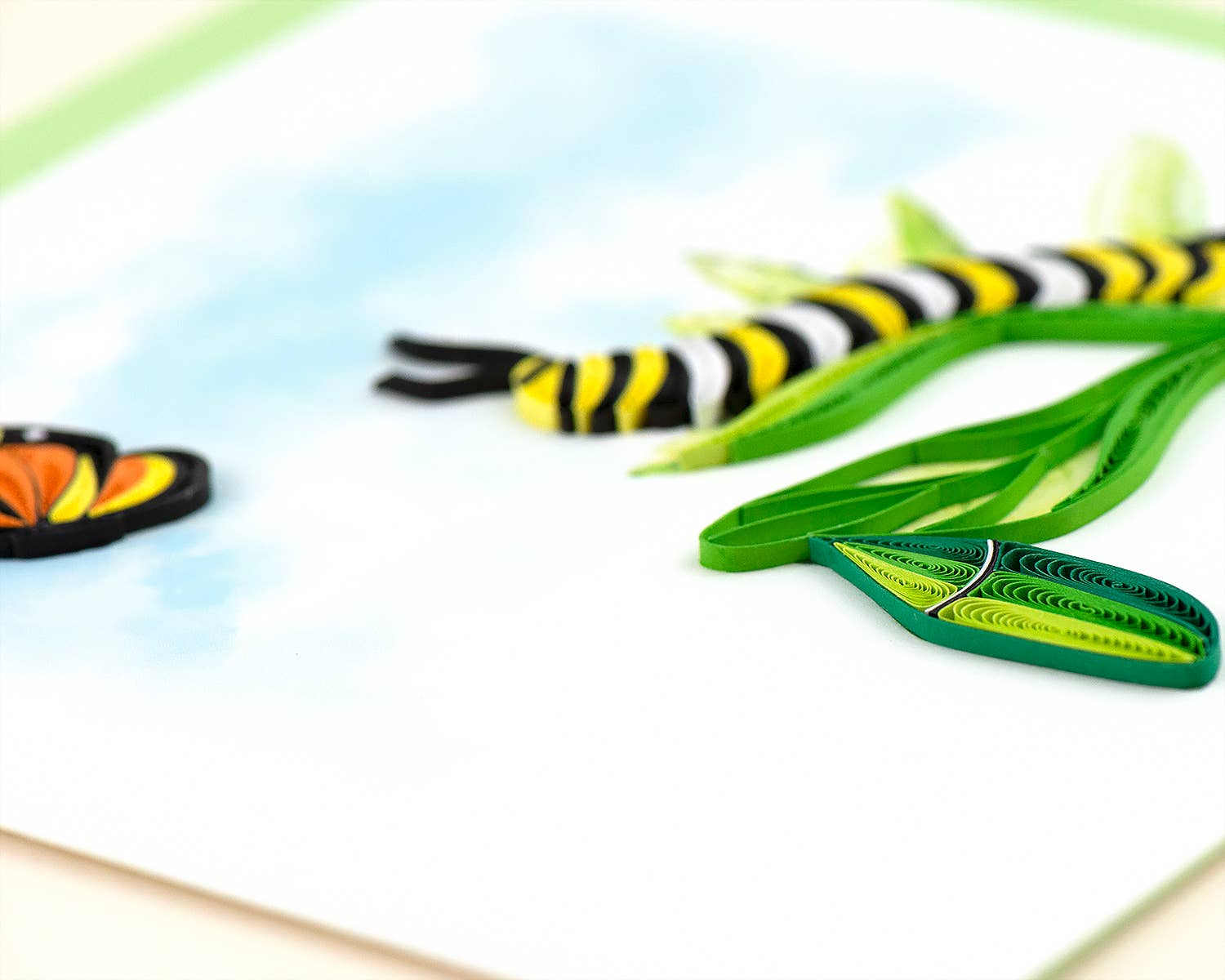 Quilling Greeting Card - Caterpillar