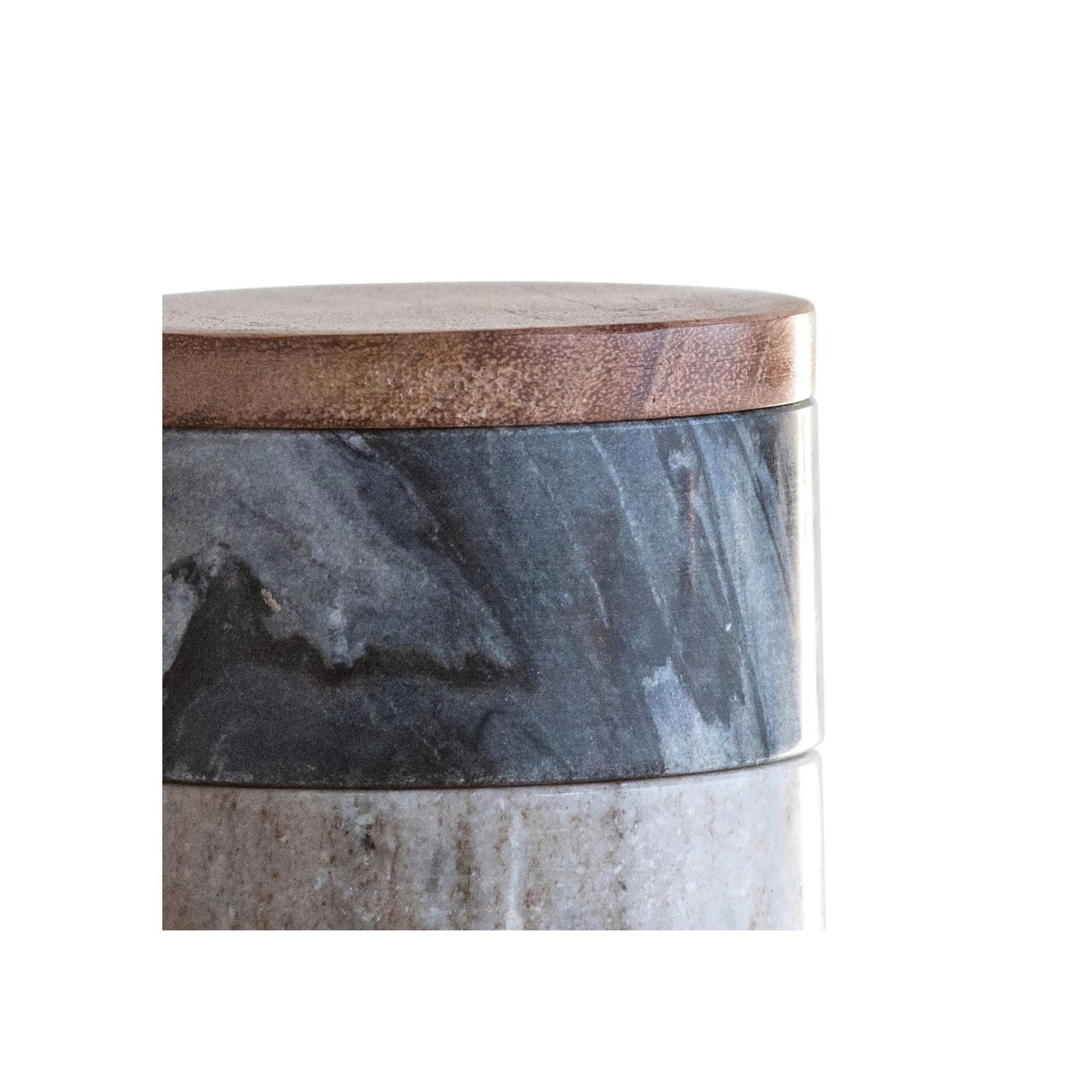 Creative Co-Op - Stacking Pinch Pots w/ Wood Lid