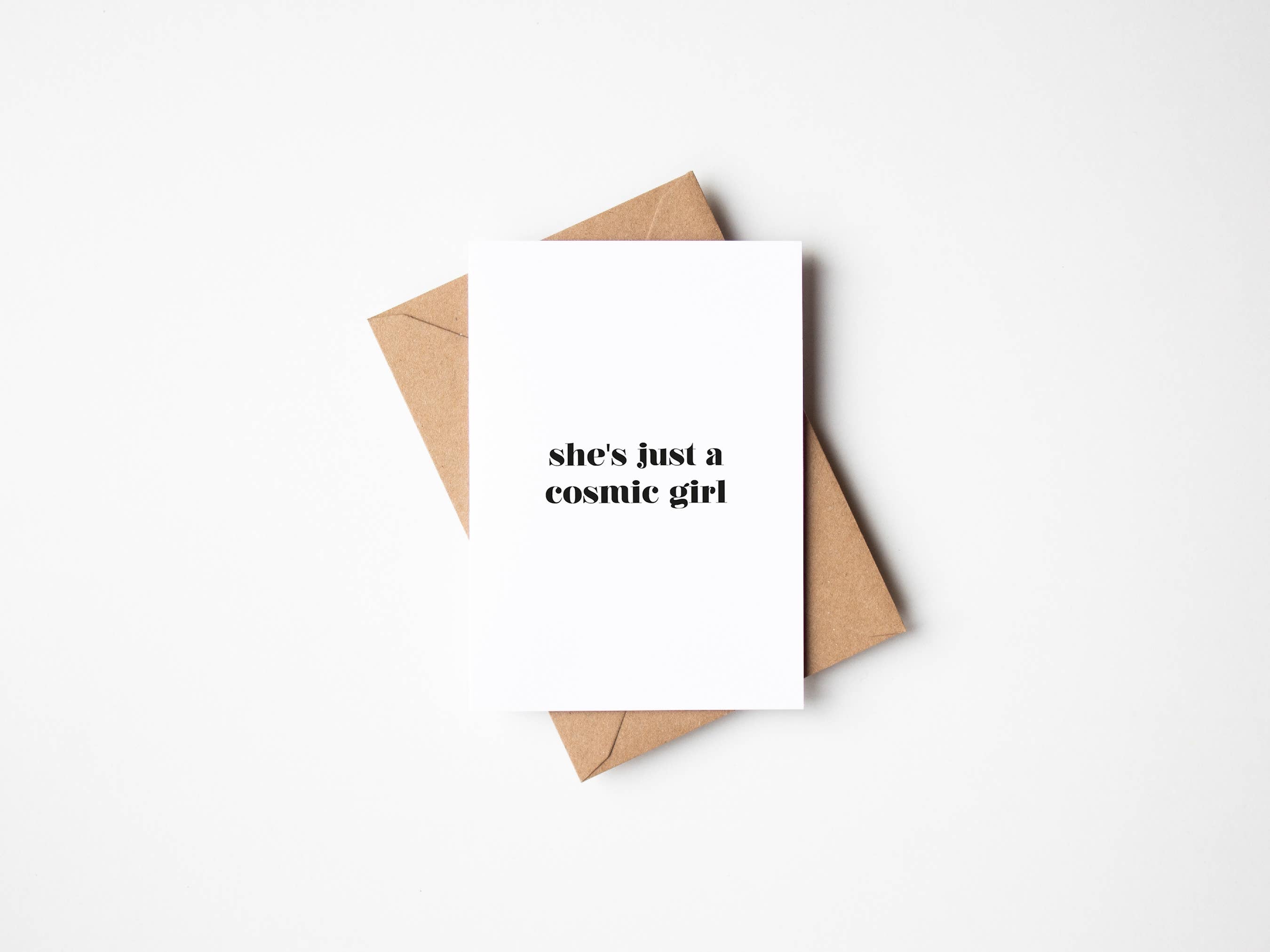 Fanclub - She's Just A Cosmic Girl Greetings Card