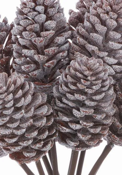 Snow Pinecone Bundle 14"