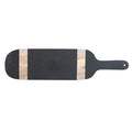 Creative Co-op - Mango Wood Cheese/Cutting Board w/ Stripes & Handle