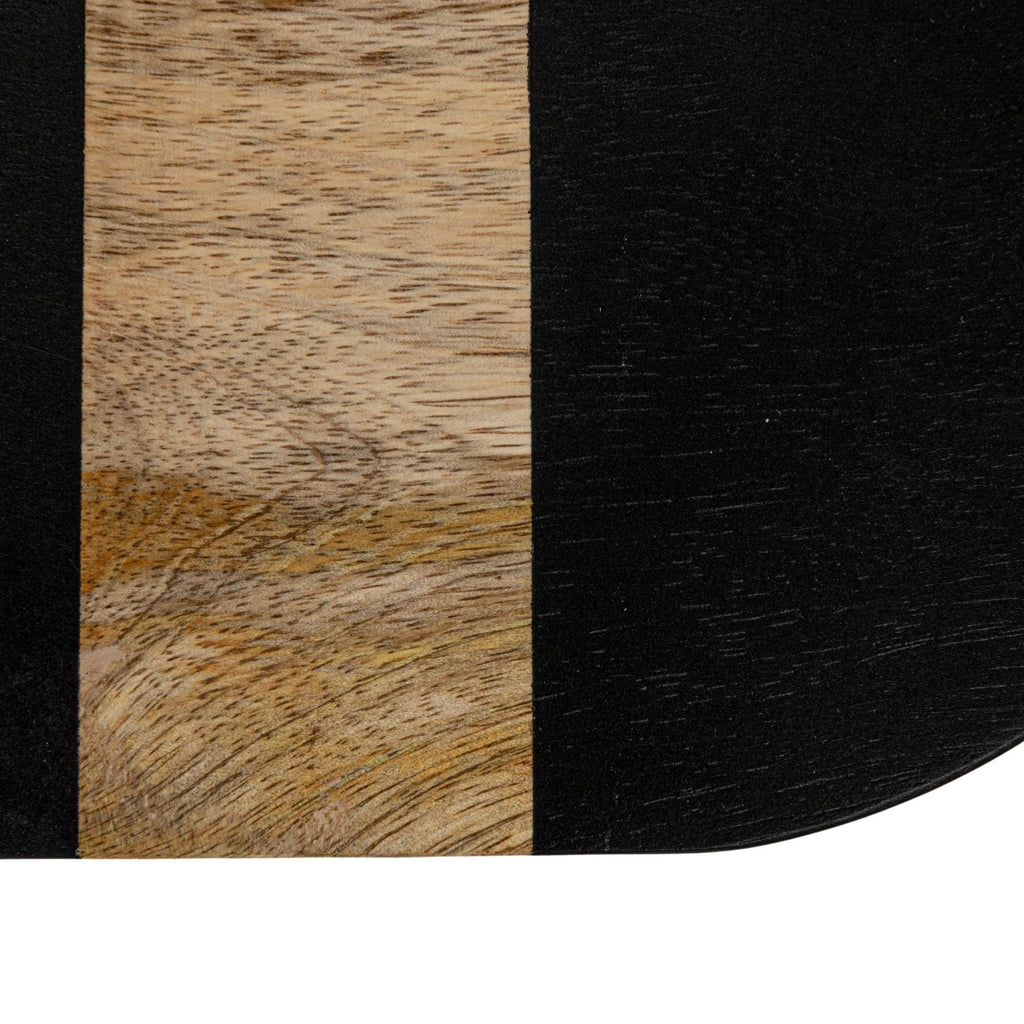 Creative Co-op - Mango Wood Cheese/Cutting Board w/ Stripes & Handle