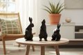 Creative Co-Op - Resin Rabbit Cast Iron Finish (3 styles)