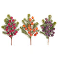 Iced Berry & Greenery Spray 15.5"