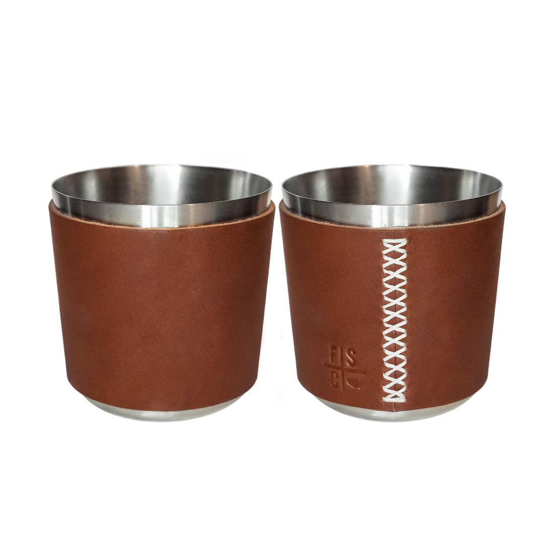 Fontenelle Supply Co. Leather Wrapped Tumbler (Set of 2)