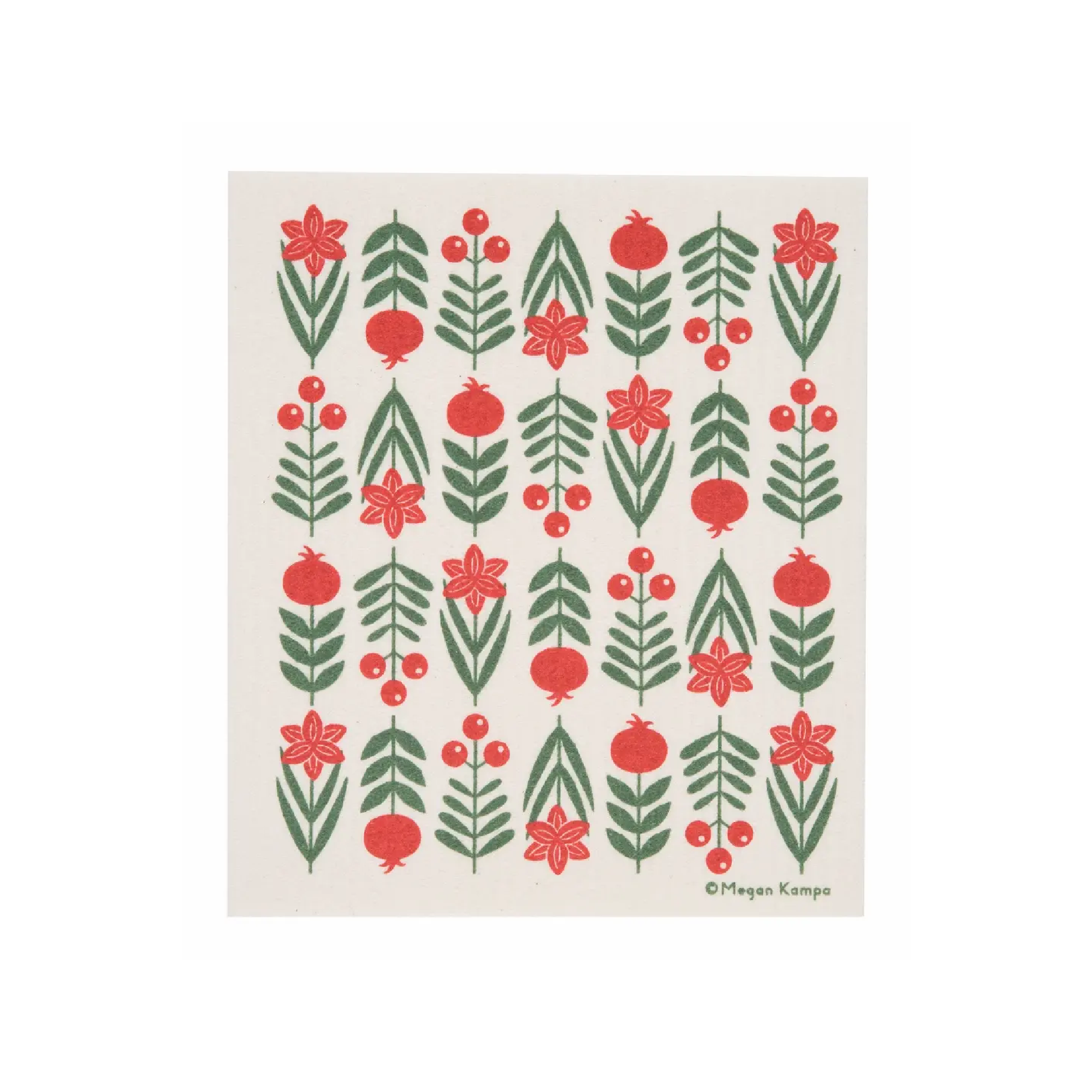 Swedish Dishcloth - MK Holiday Blooms