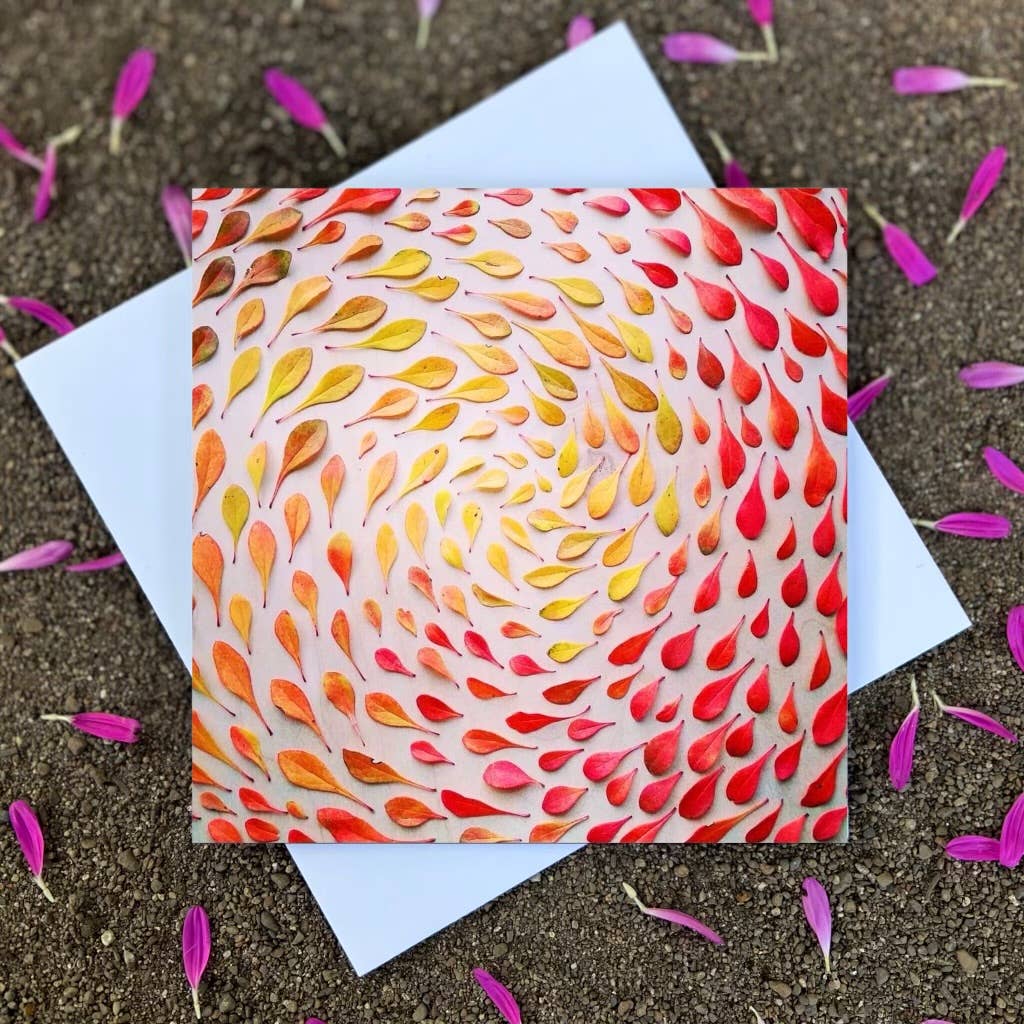 Sarah Smiles Creations - Leaf Swirl • Floral Greeting Card • Nature Art Photography
