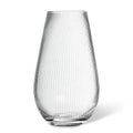 Large Narrow Optic Wide Bottom Vase - 10" H