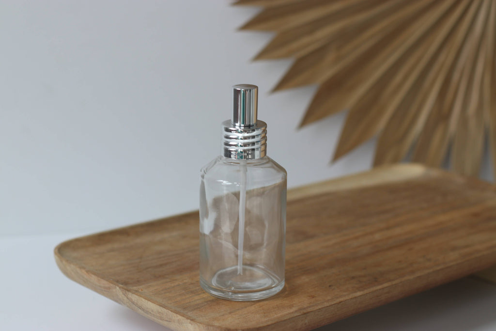 Silver Glass 4oz Spray Bottles