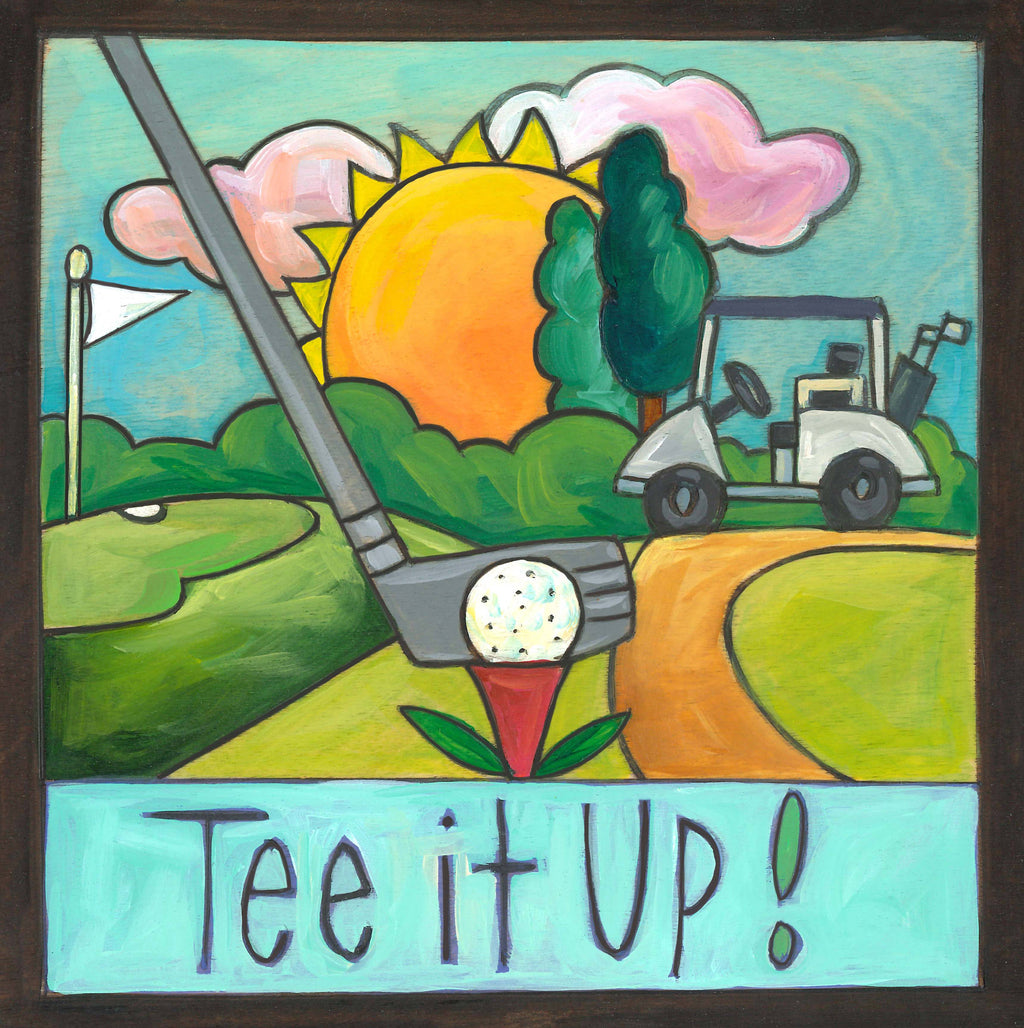 Sticks - Wall Plaque - 6x6 - Golf | "Fore!"