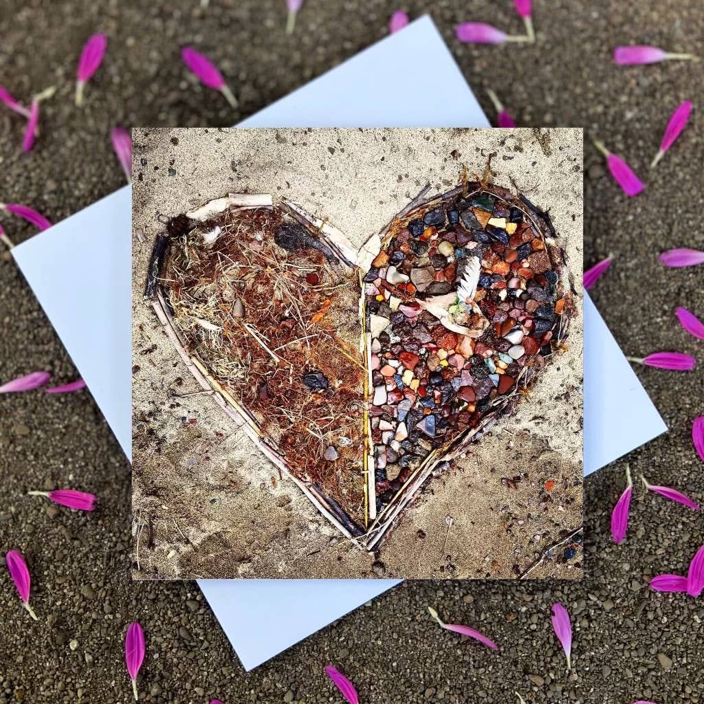 Sarah Smiles Creations - Beach Heart • Nature Greeting Card • Lake Coeur d’Alene
