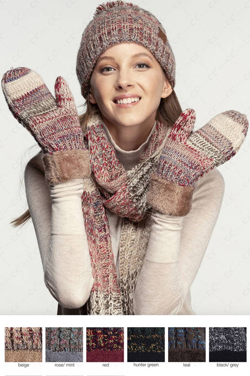 Hana - C.C Mitten Glove with Warm Lining Inside
