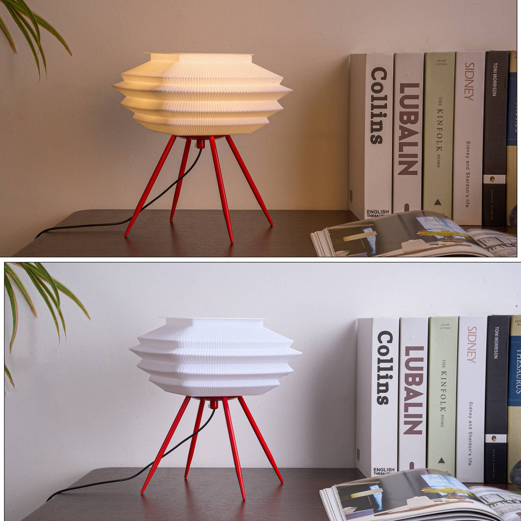 3D Printing Wavy Lamp Soft Ambient Light Table Lamp