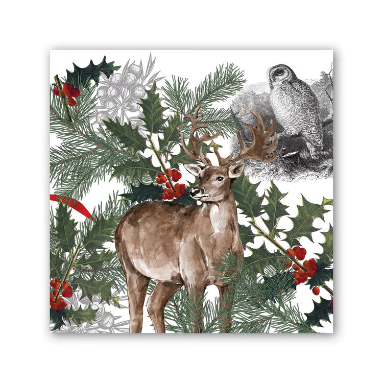 Michel Design Works - Winter Woodland Cocktail Napkin