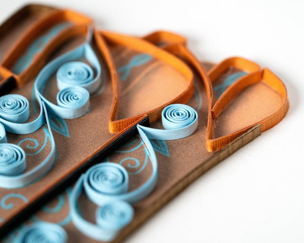 Quilling Greeting Card - Quilled Cowboy Boots