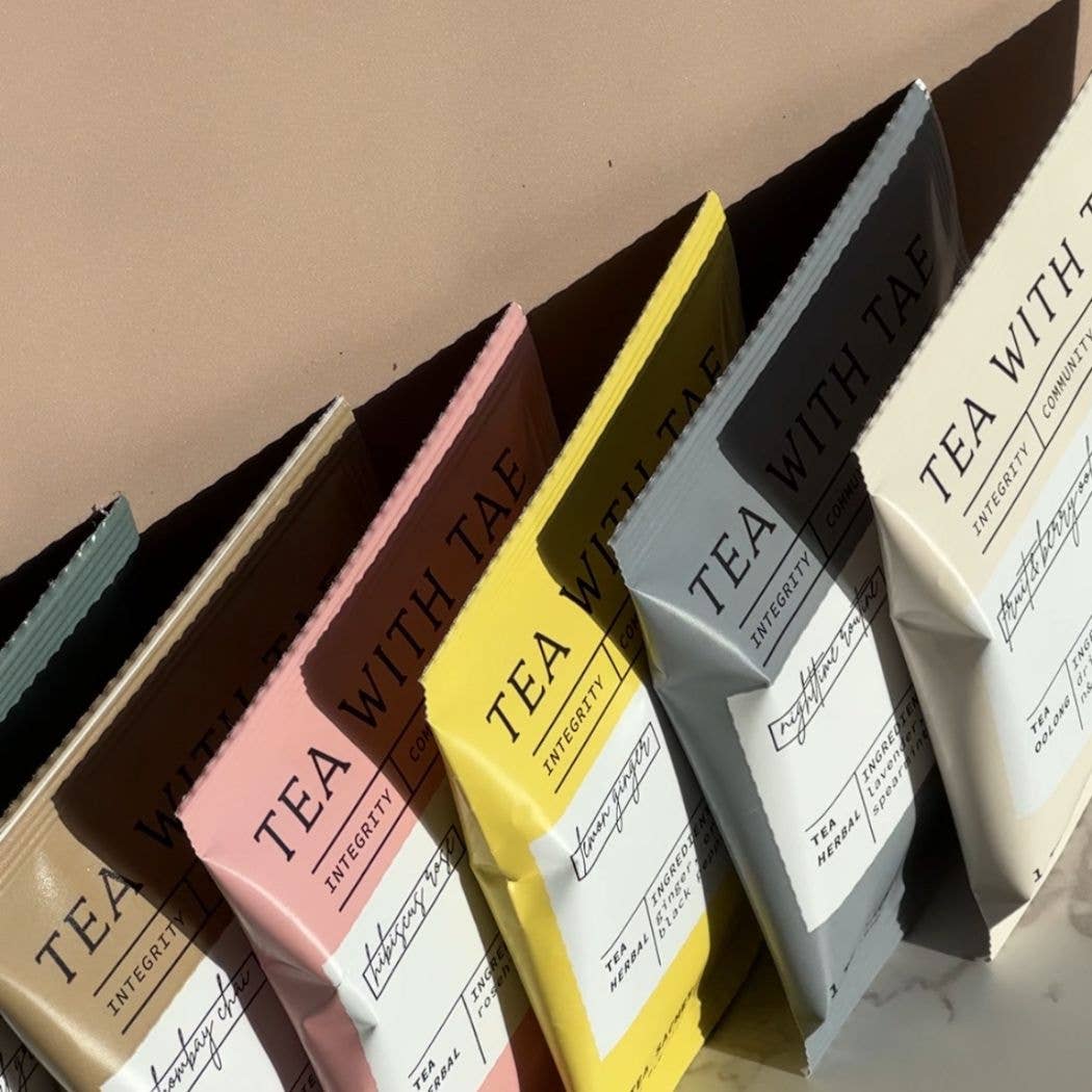 Tea with Tae - Moroccan Mint Green Tea - Individually Wrapped Tea Bag