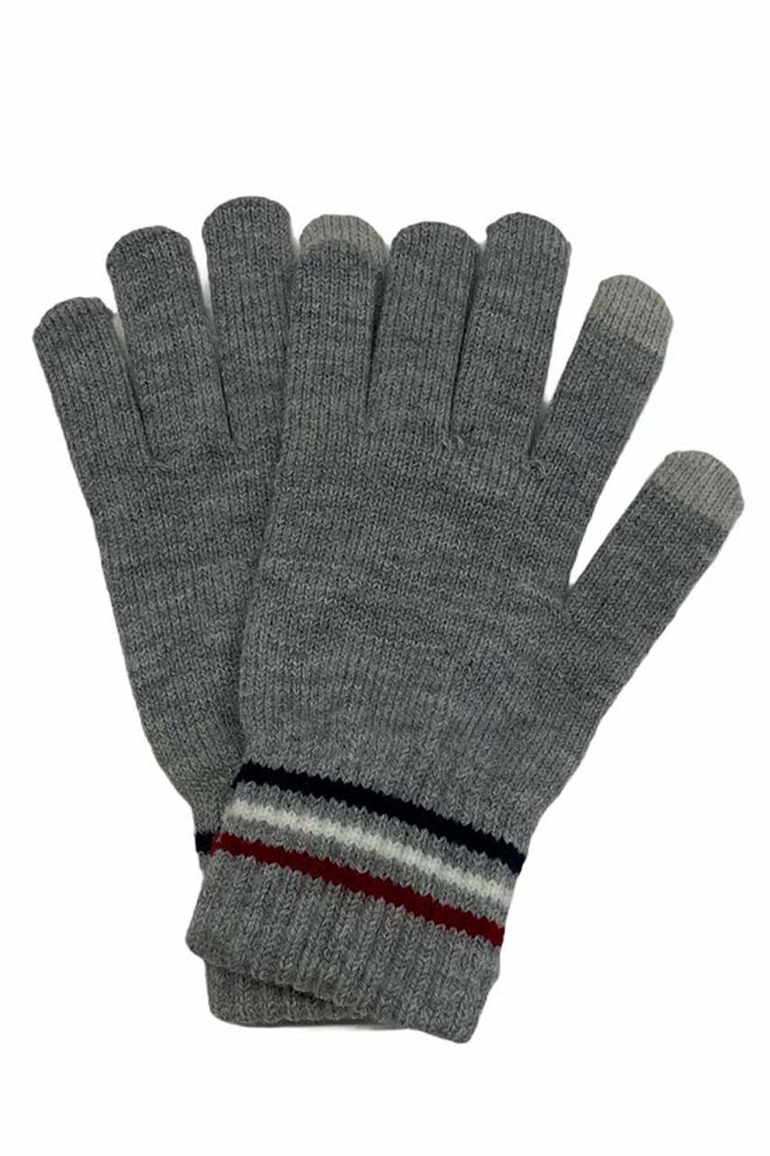 Hana - Stripe Knit Touch Gloves