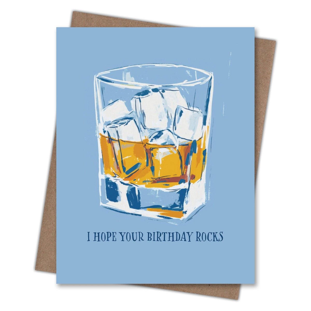 Scarecrow & Nut Tree - Rocks Glass Birthday Card