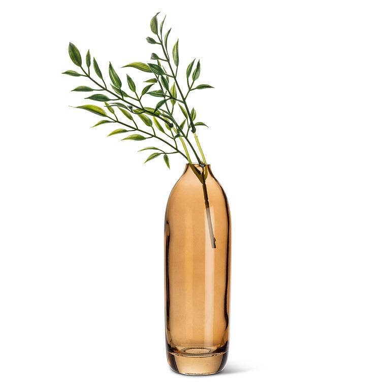 Abbott - Tall Vase-Dark Amber-7.5"H