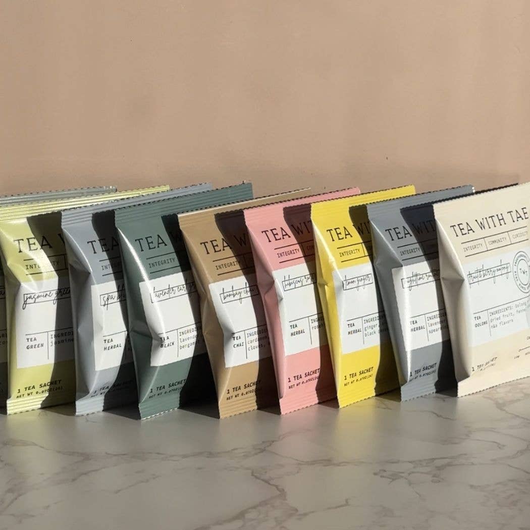 Tea with Tae - Moroccan Mint Green Tea - Individually Wrapped Tea Bag