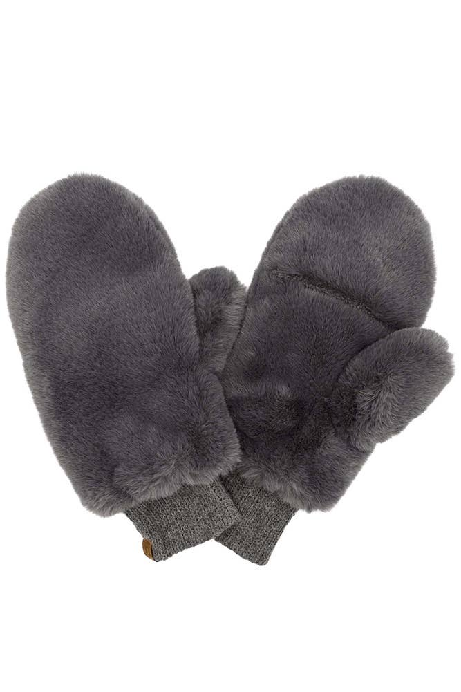 Faux Fur Mittens with Shepherd Lining