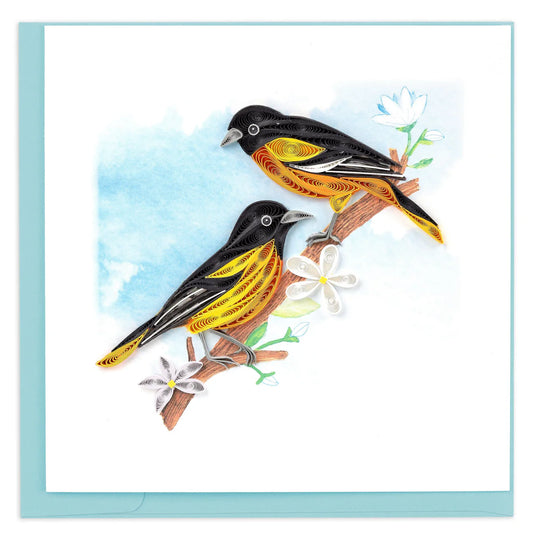 Quilling Greeting Card - Baltimore Oriole