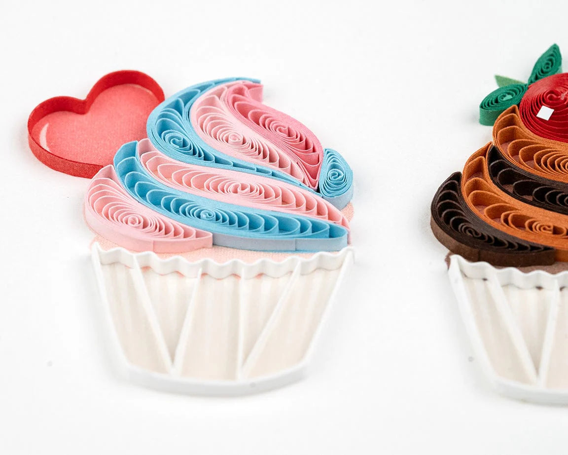 Cupcake Birthday - Quilling Greeting Card