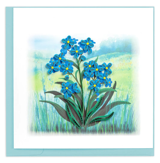 Quilling Greeting Card -Forget-Me-Not