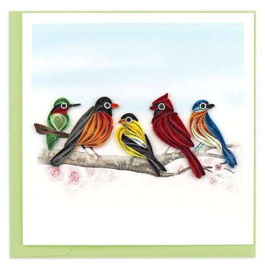 Quilling Greeting Card - Songbirds