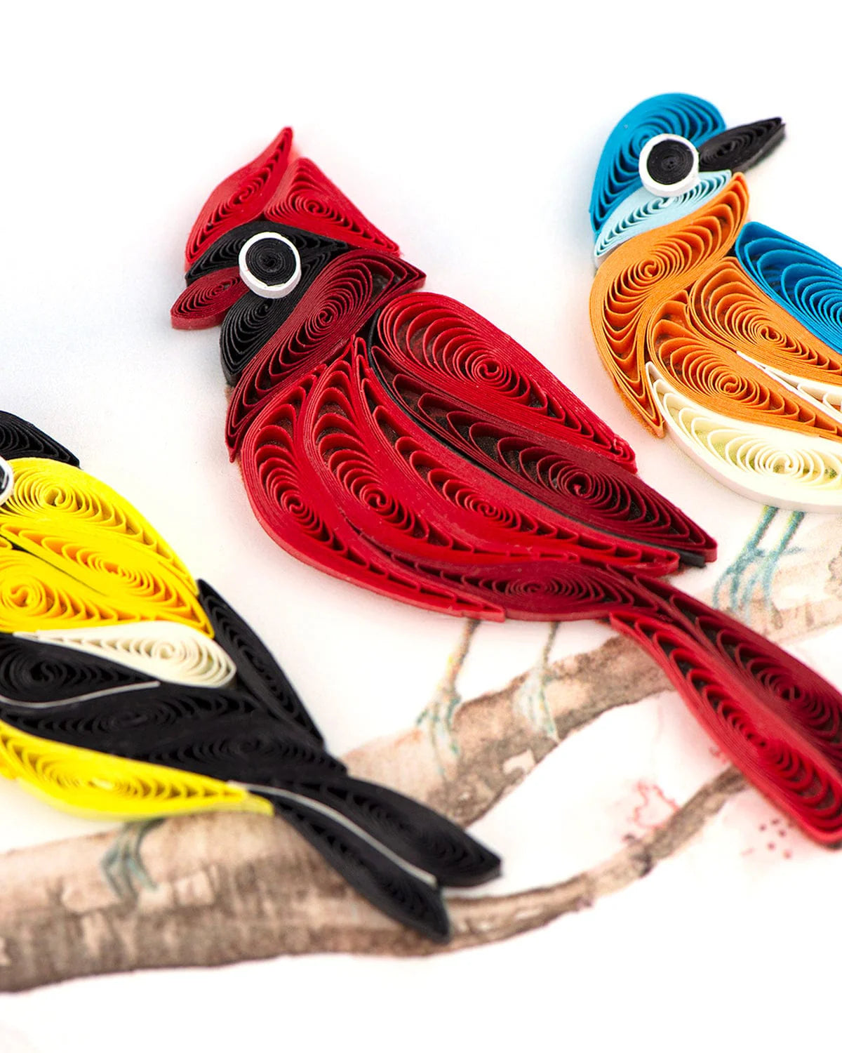 Quilling Greeting Card - Songbirds