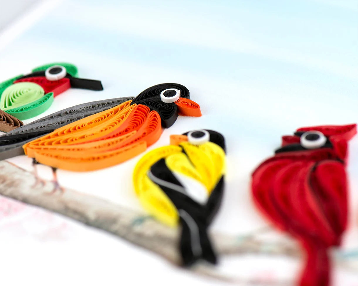 Quilling Greeting Card - Songbirds