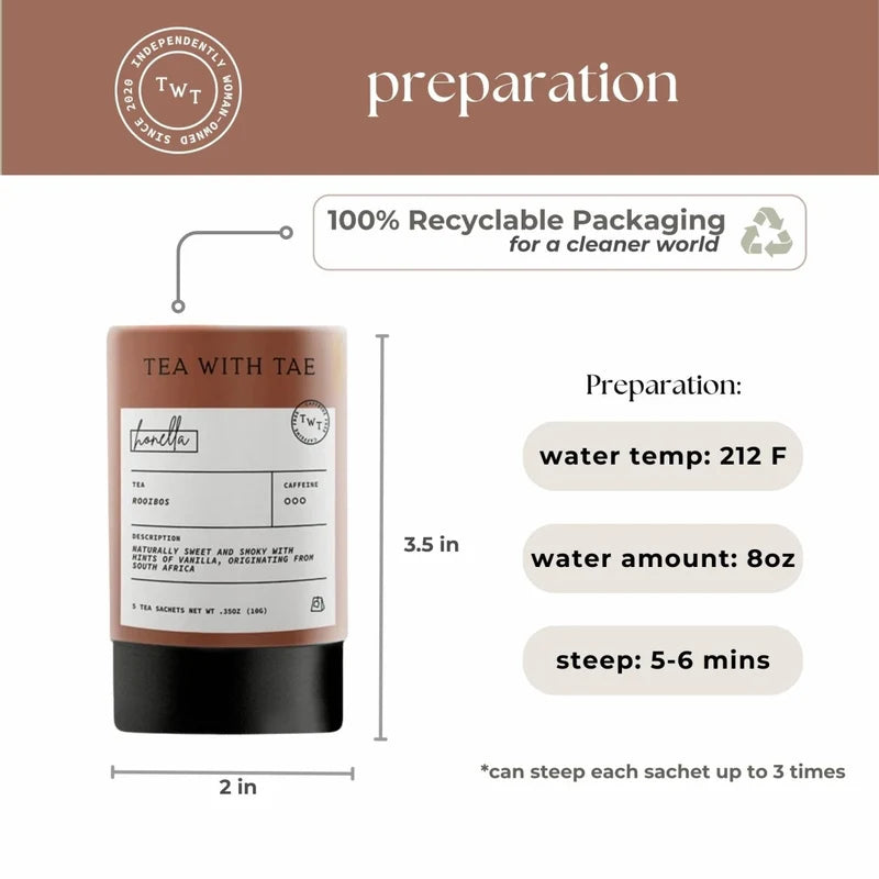 Tea with Tae - Honella Tea Mini Tube Gift (5 tea bags)