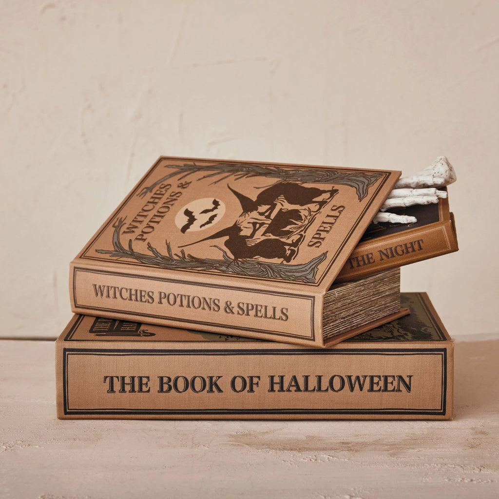 Creative Co-Op - Halloween Themed Storage Book Box Set of 3