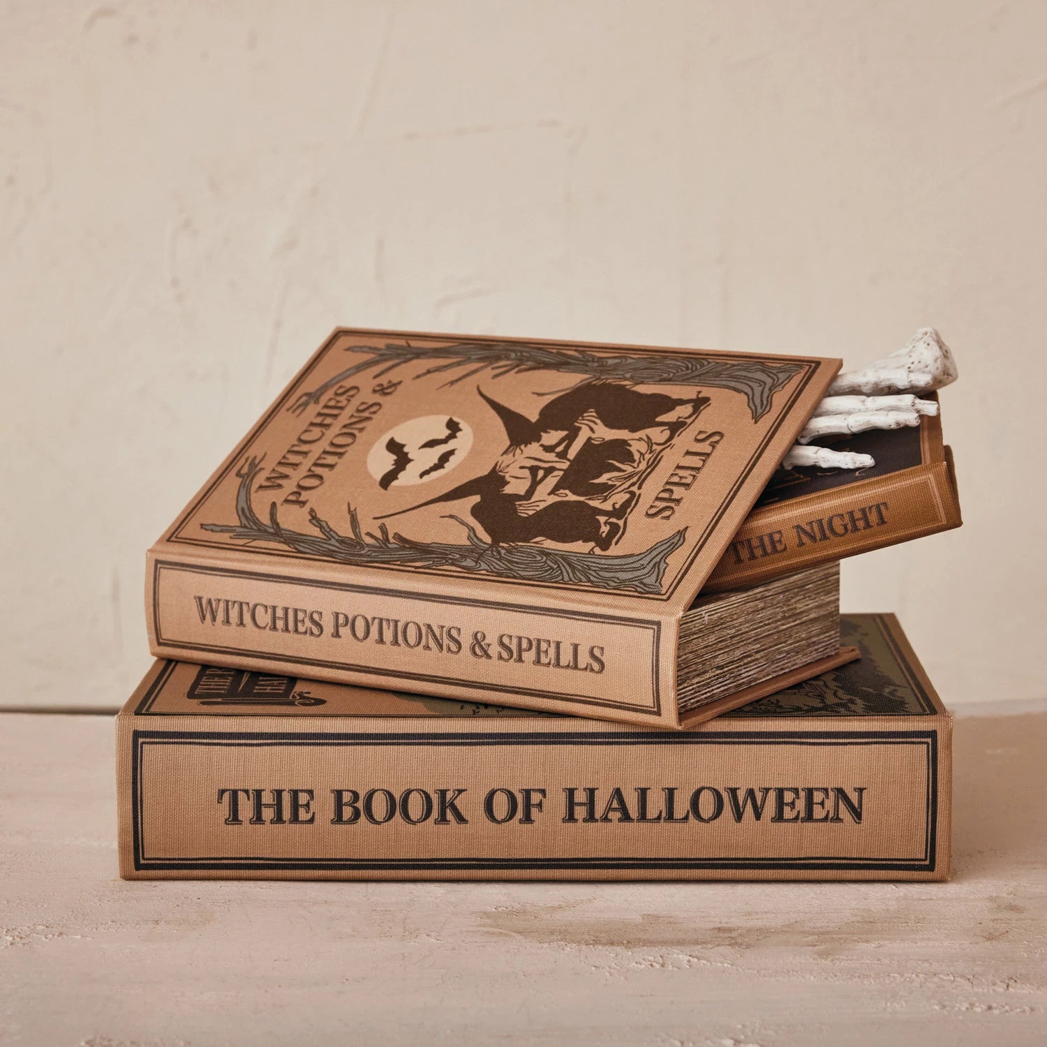 Creative Co-Op - Halloween Themed Storage Book Box Set of 3
