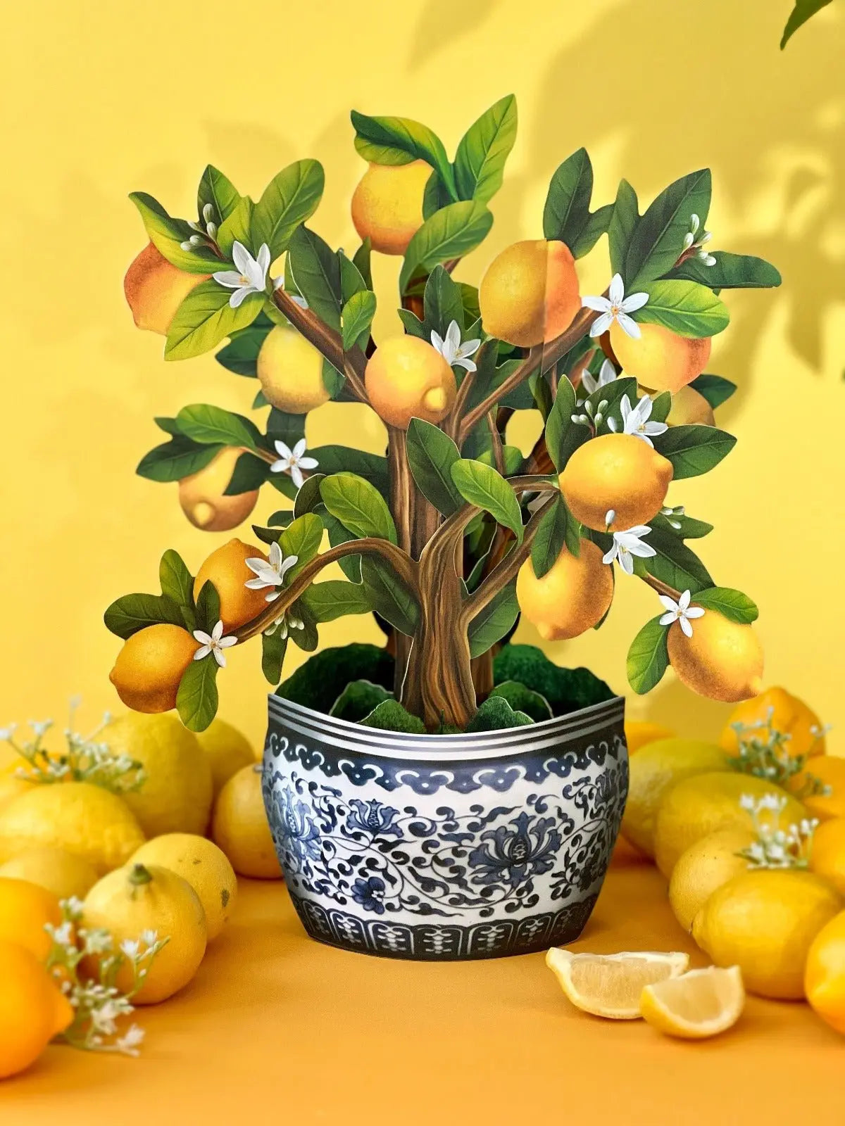 Freshcut Paper Lemon Blossom Tree - Pop Up Greeting Card