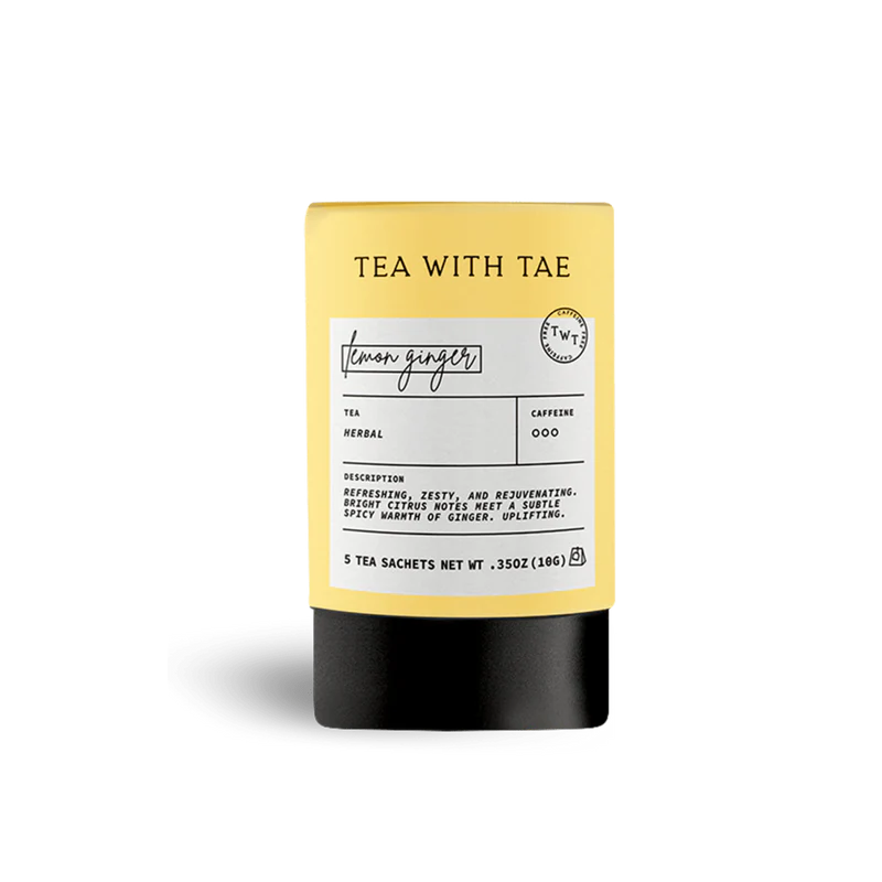 Tea with Tae - Lemon Ginger Tea Mini Tube Gift (5 tea bags)