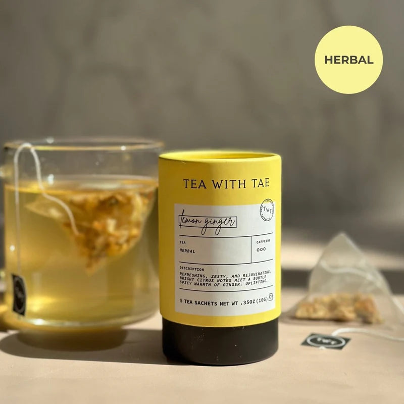 Tea with Tae - Lemon Ginger Tea Mini Tube Gift (5 tea bags)