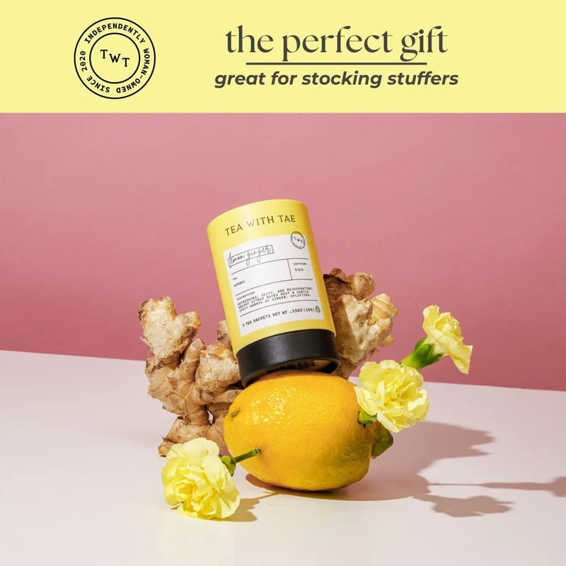 Tea with Tae - Lemon Ginger Tea Mini Tube Gift (5 tea bags)