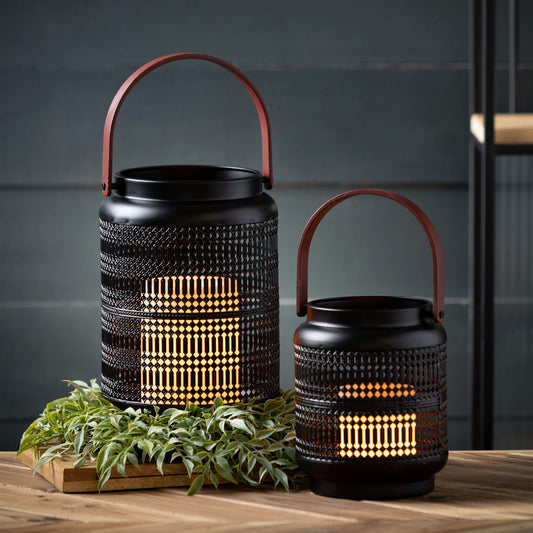 MODERN BLACK CAGED LANTERN