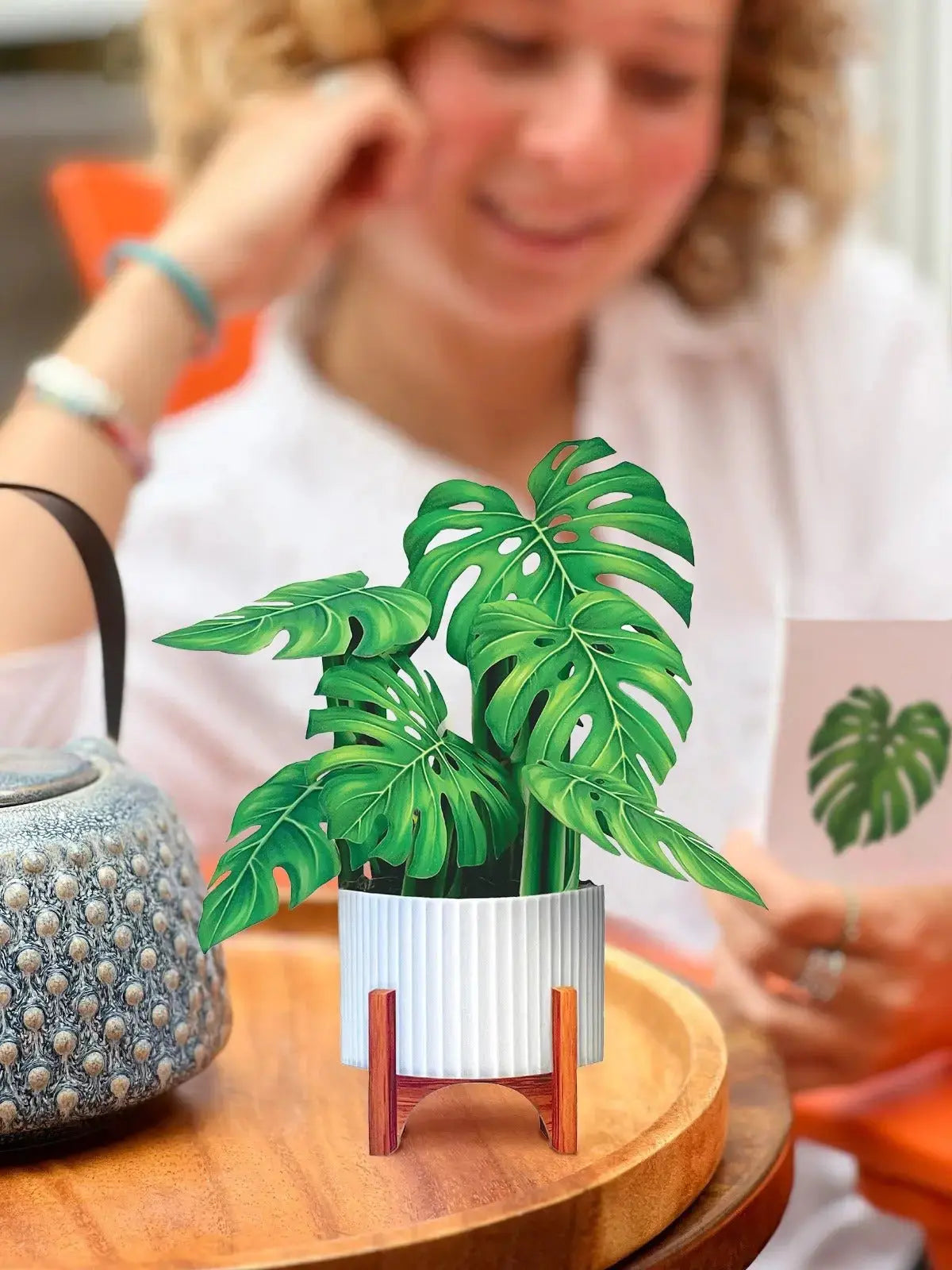 Freshcut Paper Mini Monstera - Pop Up Greeting Card