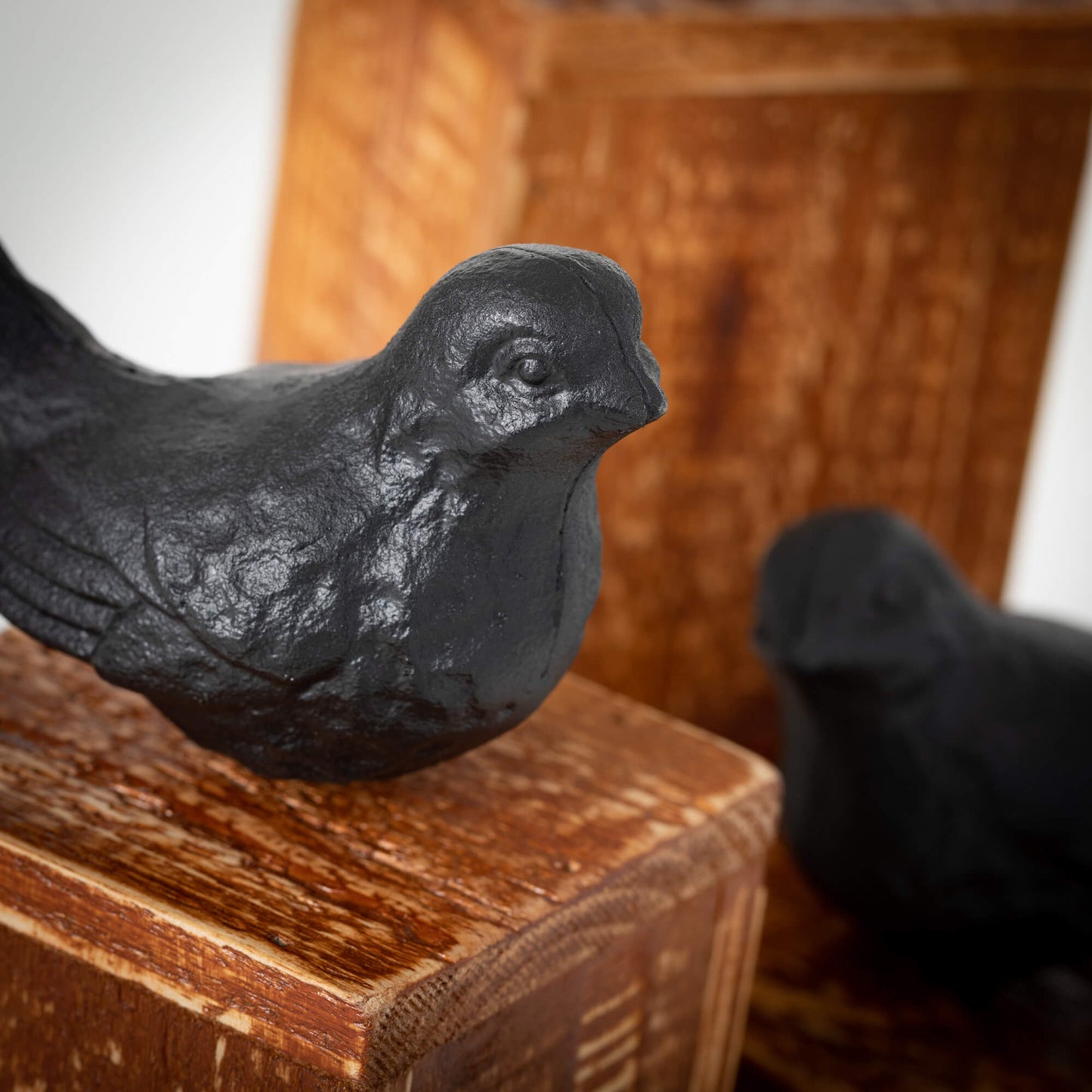 Metal & Wood Bird Sculpture