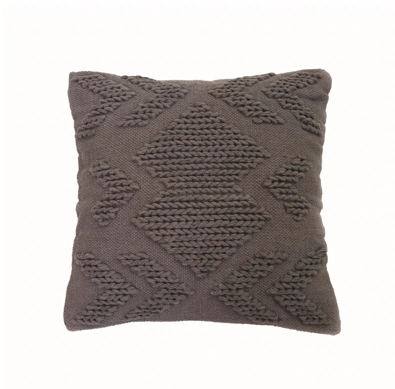 Foreside - Hand Woven Nia Pillow Grey