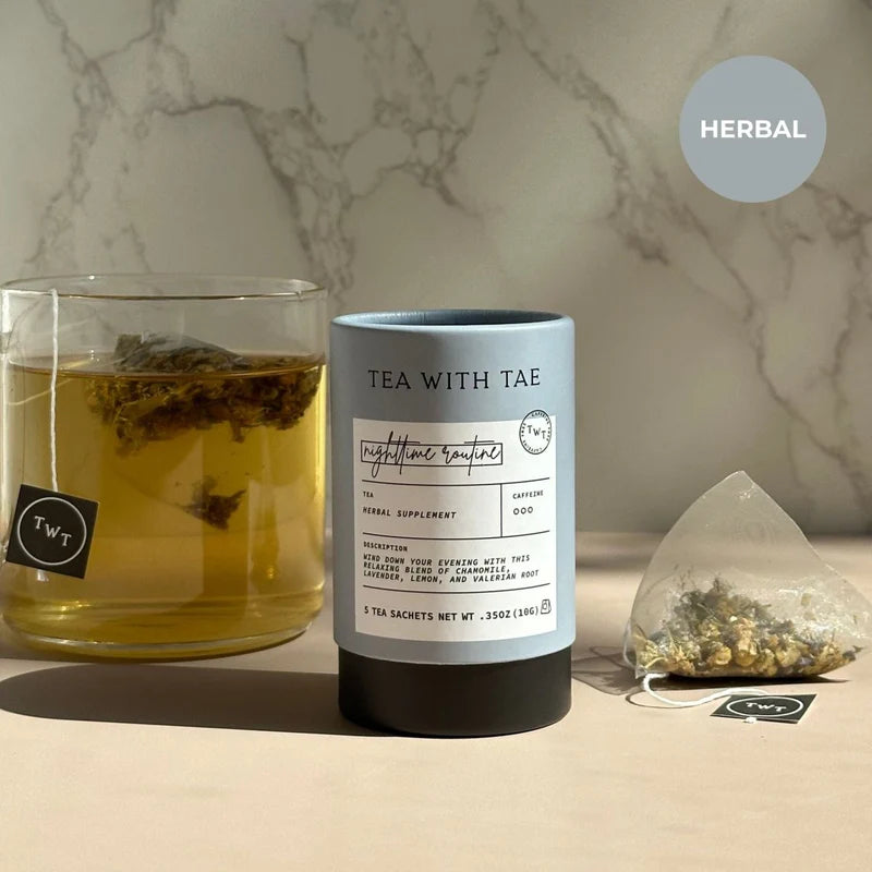Tea with Tae - Nighttime Routine Tea Mini Tube Gift (5 tea bags)