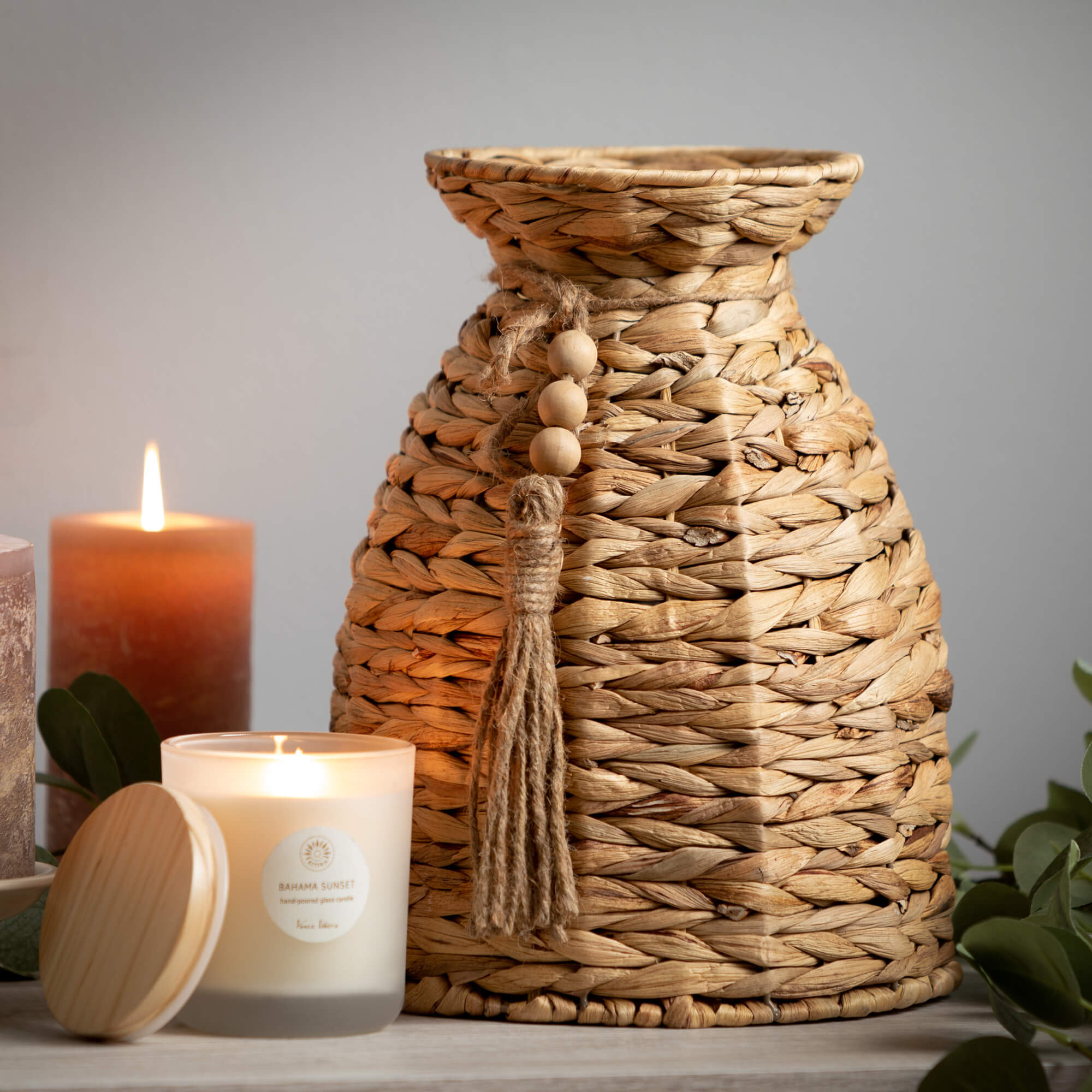 Beaded Tassel Basket