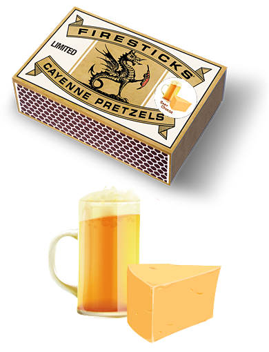 Firesticks - Cayenne Pretzels -Beer & Cheese 4 oz Box