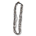 Ink + Alloy Quinn Mixed Beaded Necklace Black and White